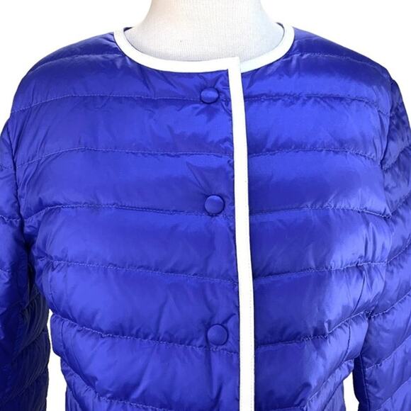 Marido Firenze | US 6 | Designer Goose Down Leather Trim Puffer Coat Jacket $590 - Picture 3 of 12